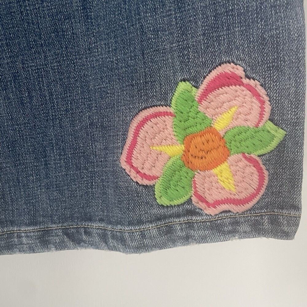 Tommy Hilfiger Embroidered Denim Floral Ankle Jeans Boho 70s Retro Festival 12 - Picture 4 of 14